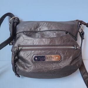Rosetti Crossbody Bag Brown Purse Metallic Handbag Adjustable Inner Outer Pocket